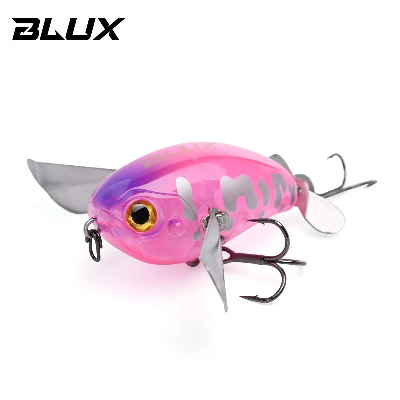 BLUX Micro BUTTIN Pompadour Topwater Crawler 6.5G Wobbler Noisy Fishing Lure Crankbait Freshwater Bass Perch Artificial Bait