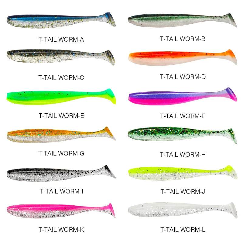 TSURINOYA T-Tail Worm Soft Bait - Fish & Cheaps | Fishing & Outdoor Gear