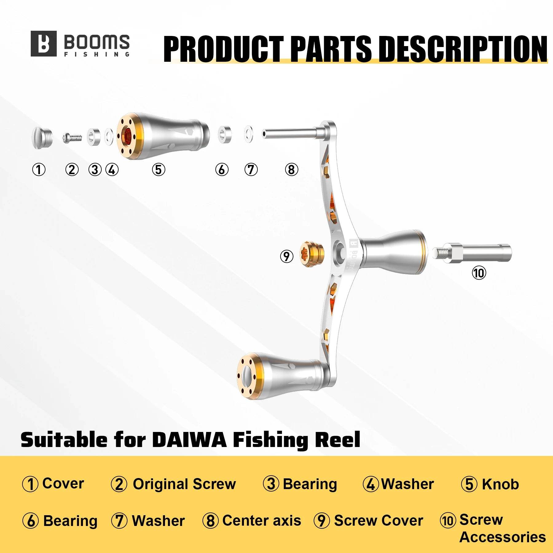 Booms DR1 Metal Dual-Grip Handle - Fish & Cheaps | Fishing & Outdoor Gear