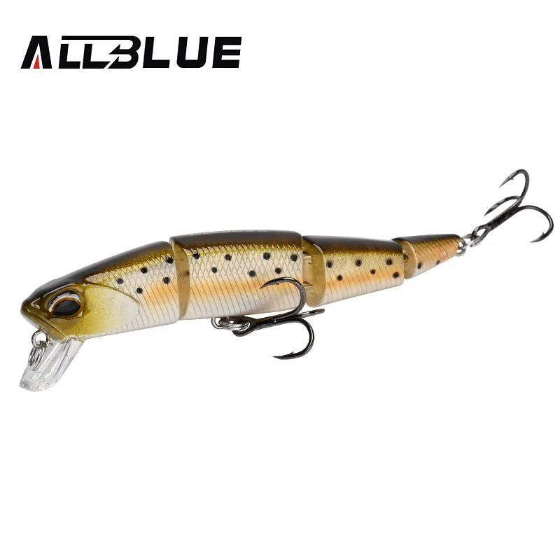 ALLBLUE Professional Jointed Swimbait 70mm 90mm Sinking Minnow Fishing Lure Jerkbait Artificial Hard Baits for Pike Bass Perch