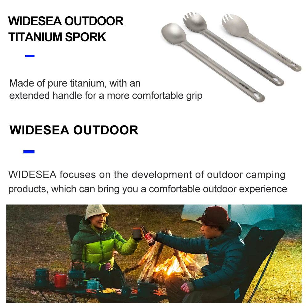 Widesea Titanium Camping Spork - Fish & Cheaps | Fishing & Outdoor Gear