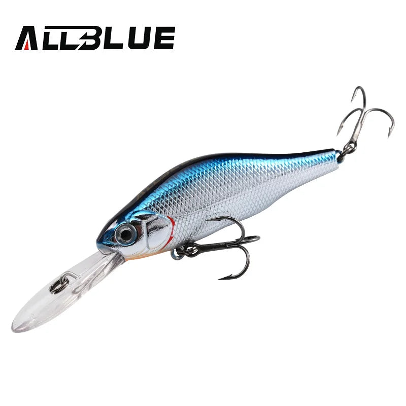 ALLBLUE HUNCH 70SP DR Professional Fishing Lure 70mm 10g Suspend Wobbler Minnow Depth 1.5-2m Bass Pike Artificial Bait Tackle