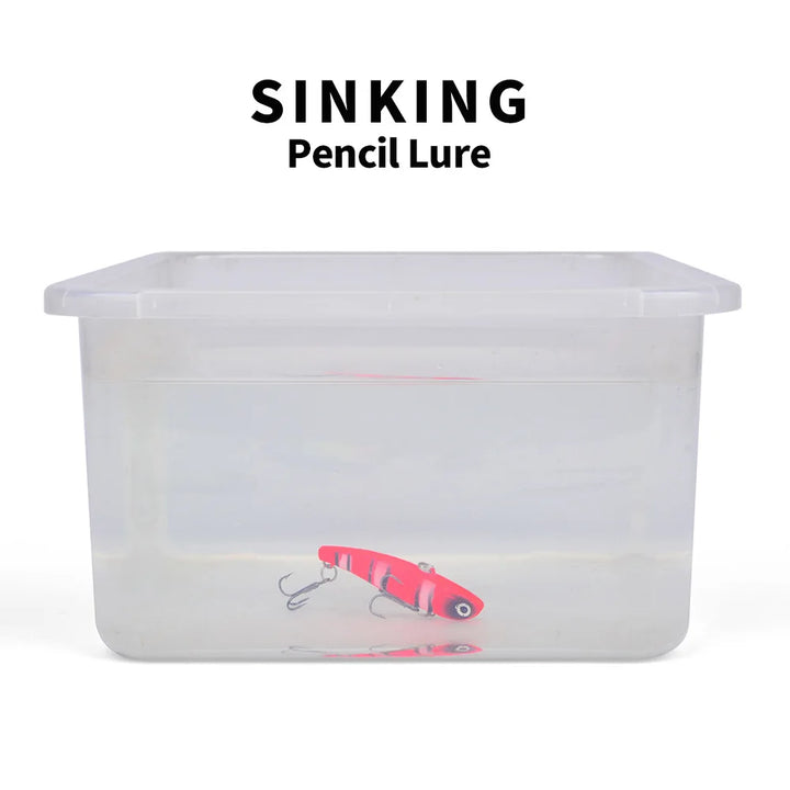 PRO BEROS Plastic Fishing Lure 6cm 11g Sinking VIB Pencil Bait with Treble Hooks for Bass Fishing ABS Material