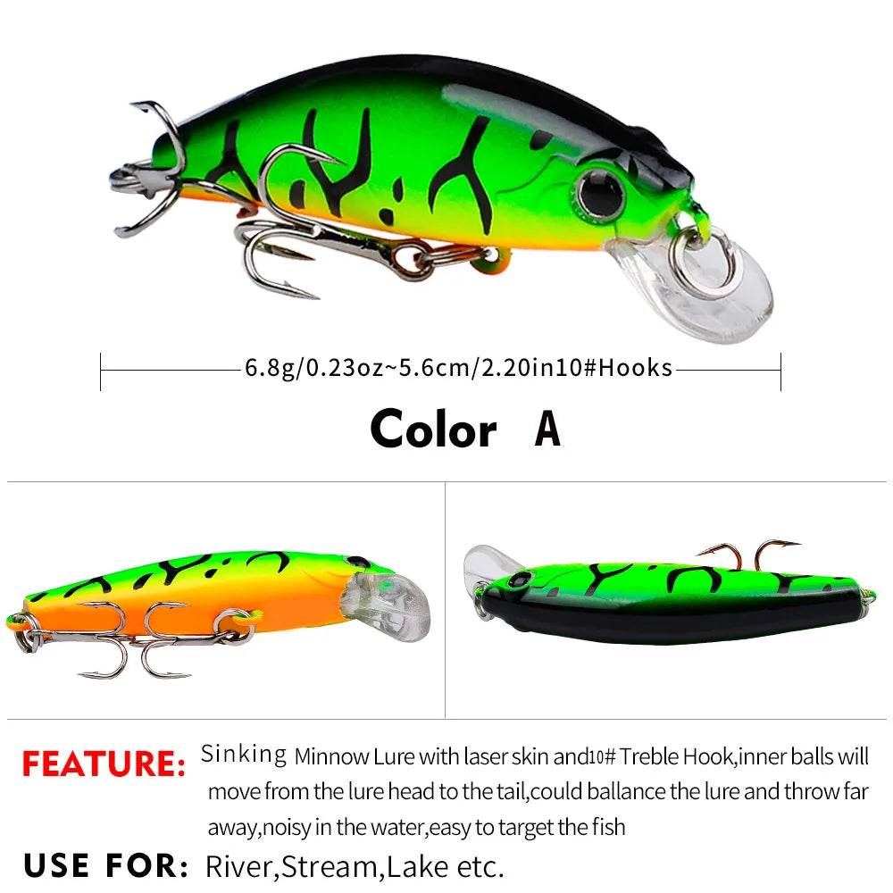 PROBEROS Mini Sinking Minnow Wobbler - Fish & Cheaps | Fishing & Outdoor Gear