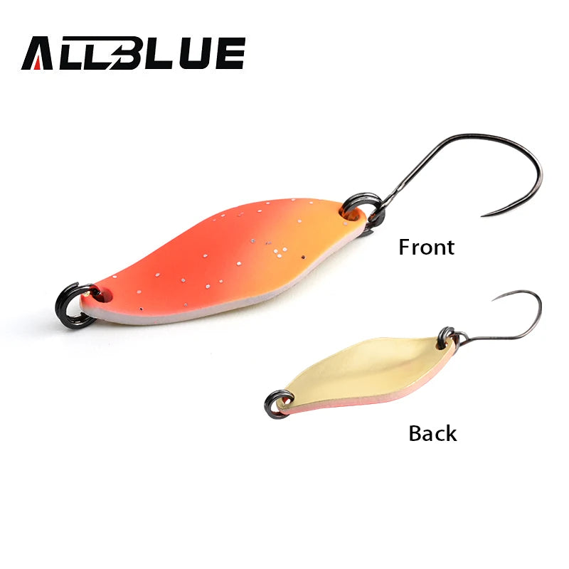 BLUX Fishing Lure 2.4g Mini Metal Spoon Area Trout Colorful Brass Copper Bait Freshwater Stream Tackle for Chub Perch Salmon