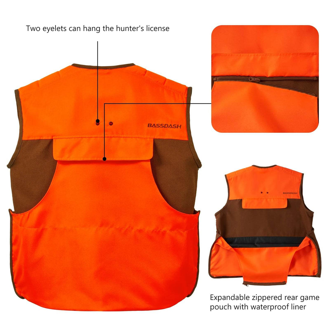 Bassdash Field Bird Hunting Vest – Water-Resistant, Multi-Pocket Design - Fish & Cheaps | Fishing & Outdoor Gear