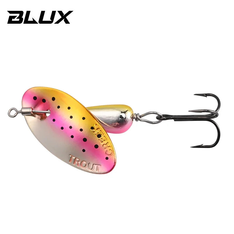 BLUX AR-S Blade Rotating Spinner 3.5g Metal Lure Brass Hard Artificial Spoon Bait Copper Freshwater Creek Trout Fishing Tackle