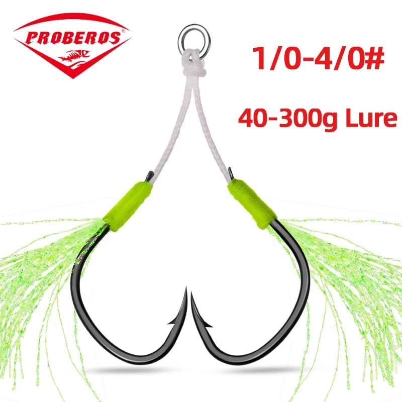 PROBEROS Jig Tail Assist Hooks: High Carbon, Ultra Reliable - Fish & Cheaps | Fishing & Outdoor Gear