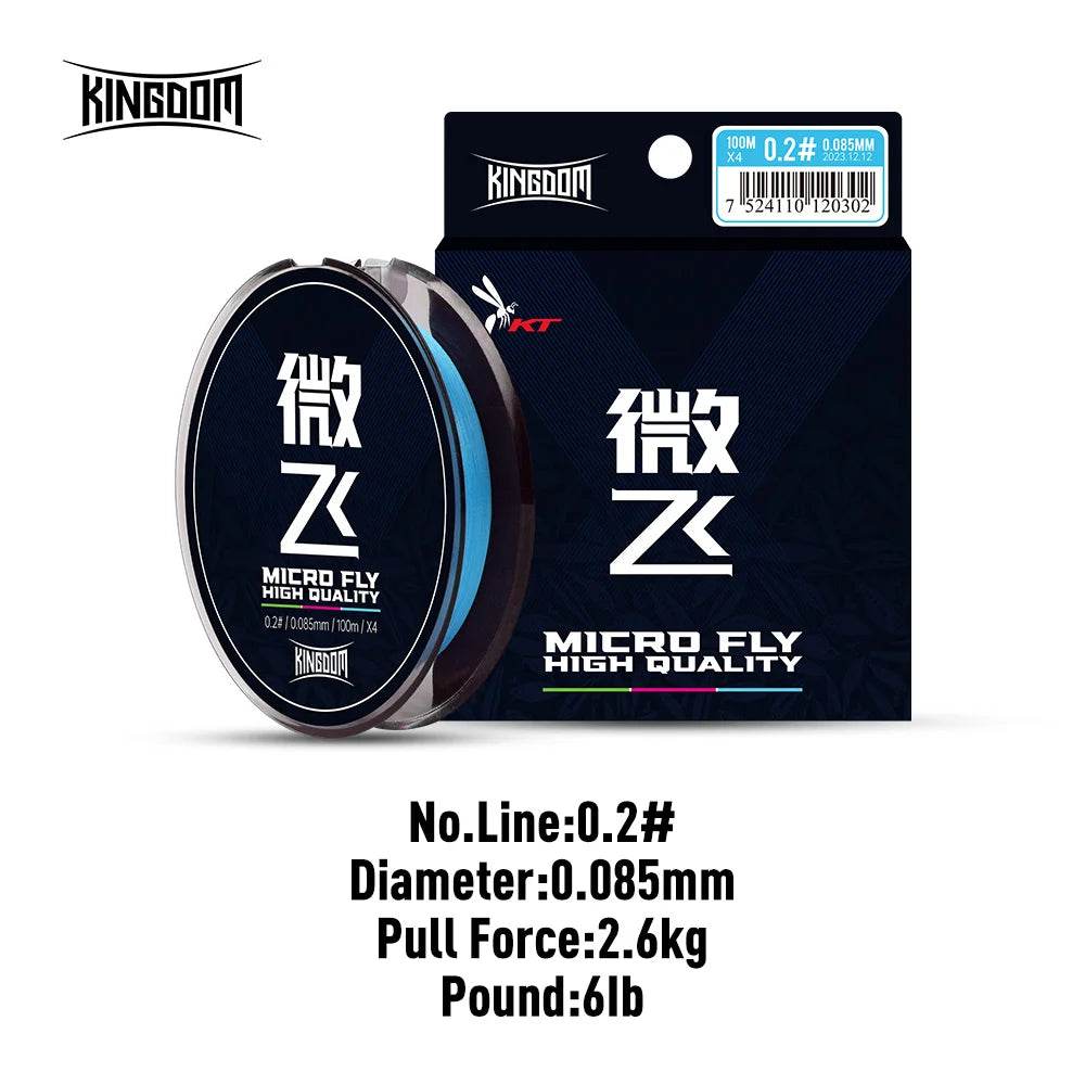 Kingdom Micro Fly MX T4/T8 PE Braided Fishing Line - Fish & Cheaps | Fishing & Outdoor Gear
