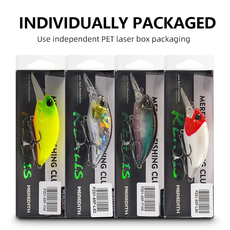 MEREDITH JERK CRANK M65 Floating 14g Hard Bait