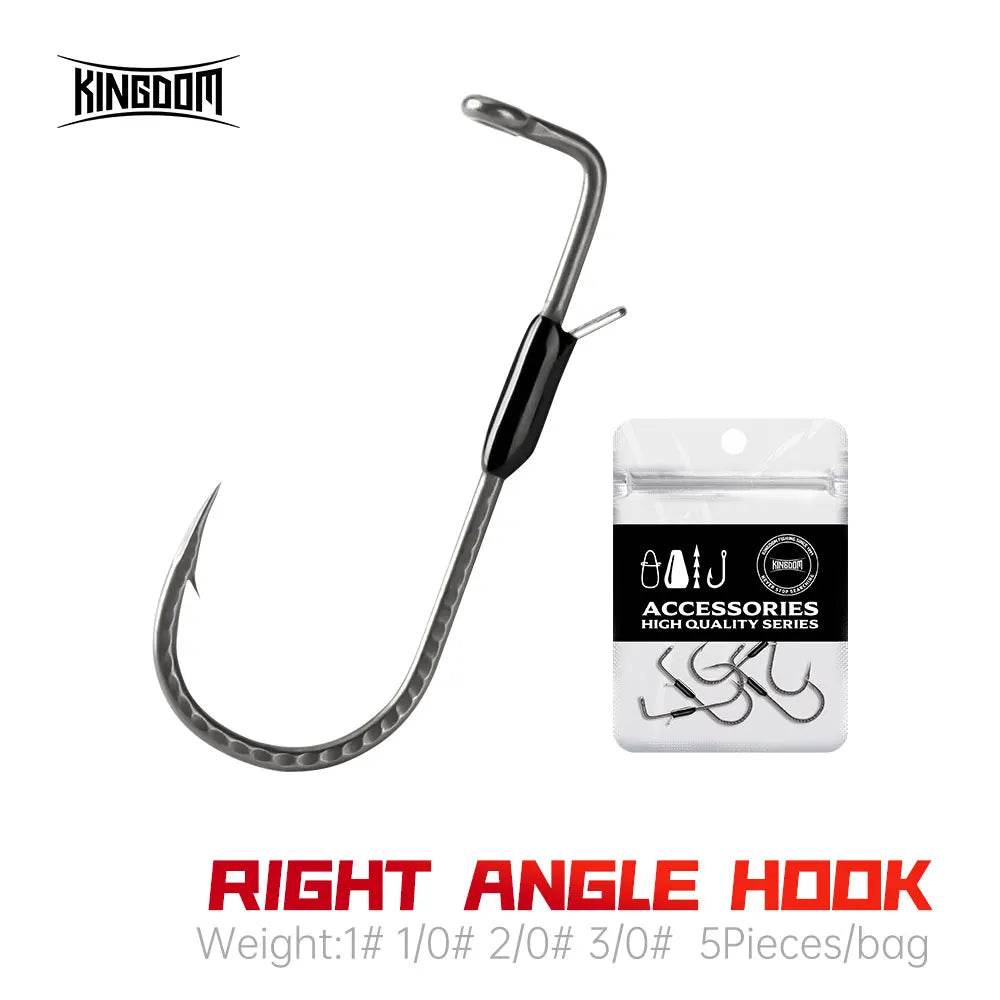 Kingdom Weighted Worm Hooks – 5 Pack - Fish & Cheaps | Fishing & Outdoor Gear
