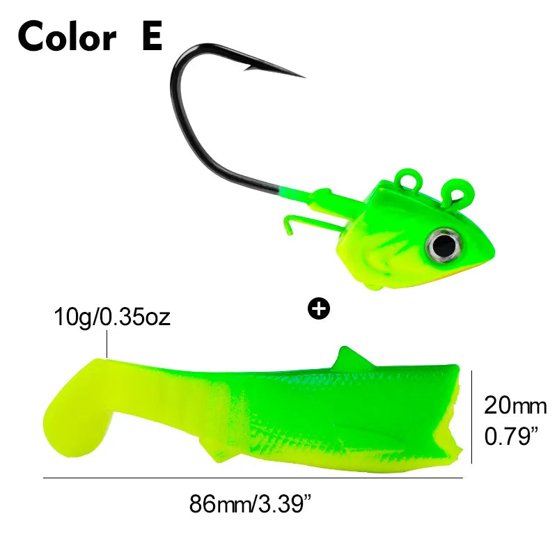 PRO BEROS 1Pcs 30g 35g 45g Head Jig Hooks for Soft Worm Fishing Tackle Sea Fishing Hook Lure Fish Head Shape Bait