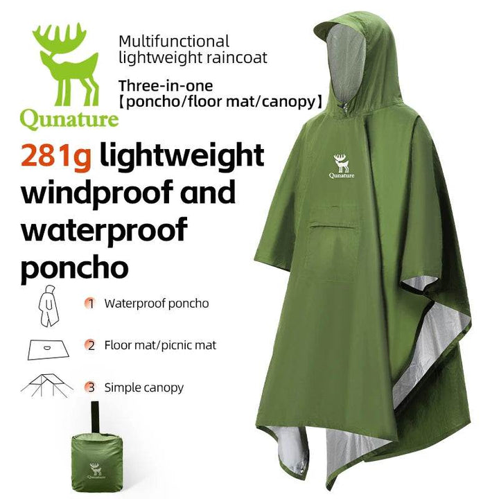 Qunature 3-in-1 Waterproof Raincoat – Versatile Outdoor Shelter - Fish & Cheaps | Fishing & Outdoor Gear