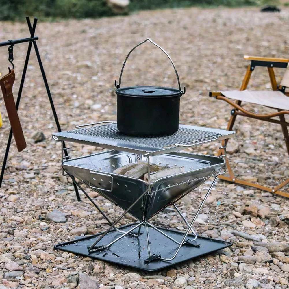 Widesea Compact Stainless Camping Wood Stove - Fish & Cheaps | Fishing & Outdoor Gear