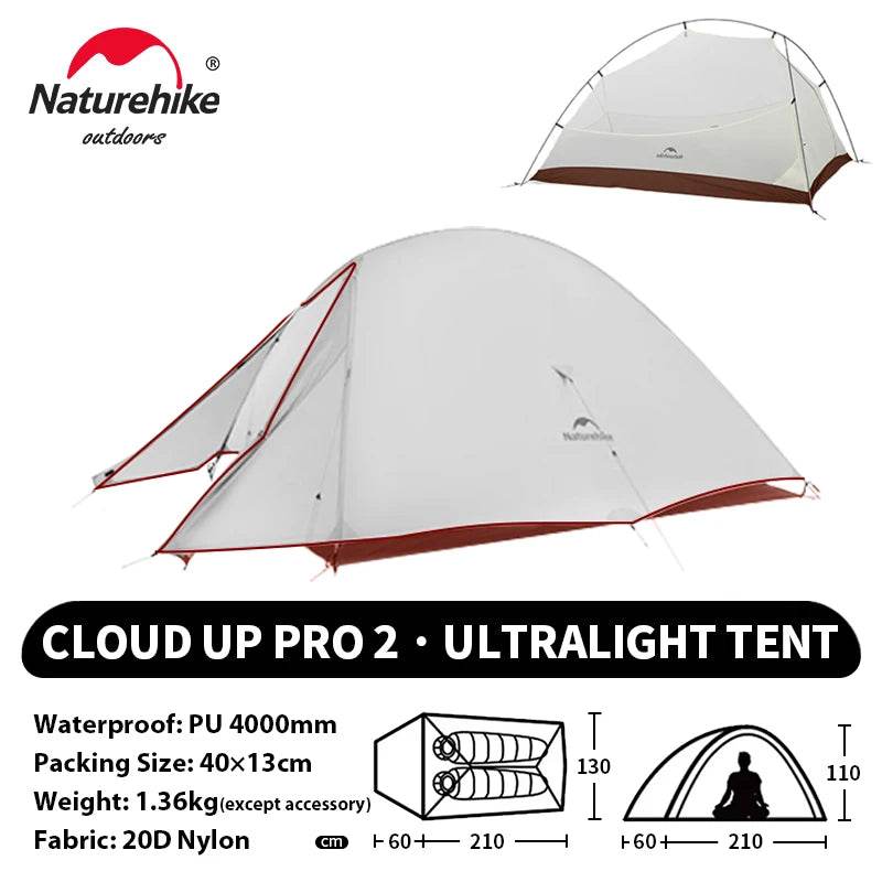 Naturehike Cloud Up 2 Ultralight Trekking Tent - Fish & Cheaps | Fishing & Outdoor Gear