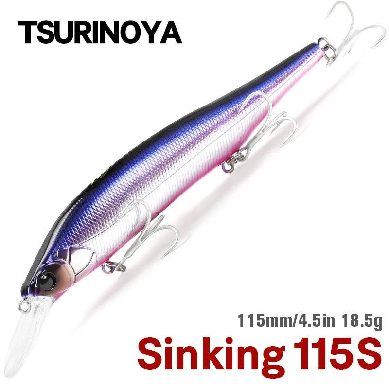 TSURINOYA 115S NYX Sinking Minnow Jerkbait - Fish & Cheaps | Fishing & Outdoor Gear