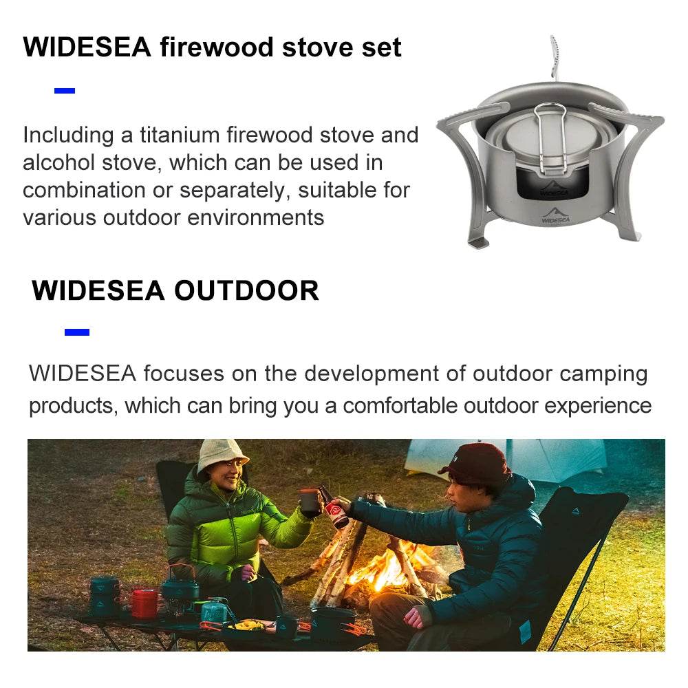 Widesea Titanium Camping Stove — Ultralight Burner for Trekking & Survival - Fish & Cheaps | Fishing & Outdoor Gear
