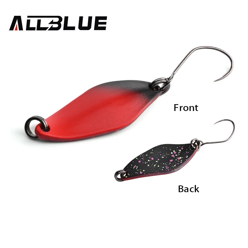 BLUX Fishing Lure 2.4g Mini Metal Spoon Area Trout Colorful Brass Copper Bait Freshwater Stream Tackle for Chub Perch Salmon