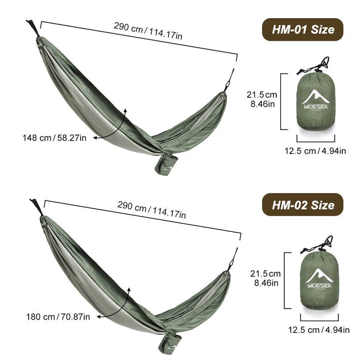 Widesea Camping Hammock – Double/Single Portable Hanging Bed - Fish & Cheaps | Fishing & Outdoor Gear
