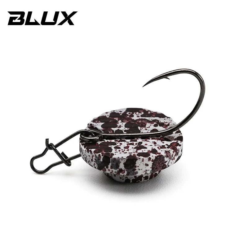 The BLUX BUTTON Area Trout Disc-like Vertical Fishing Lure 13mm 1.5g Sinking ABS Brass Deka Spoon Bung Artificial Bait Tackle