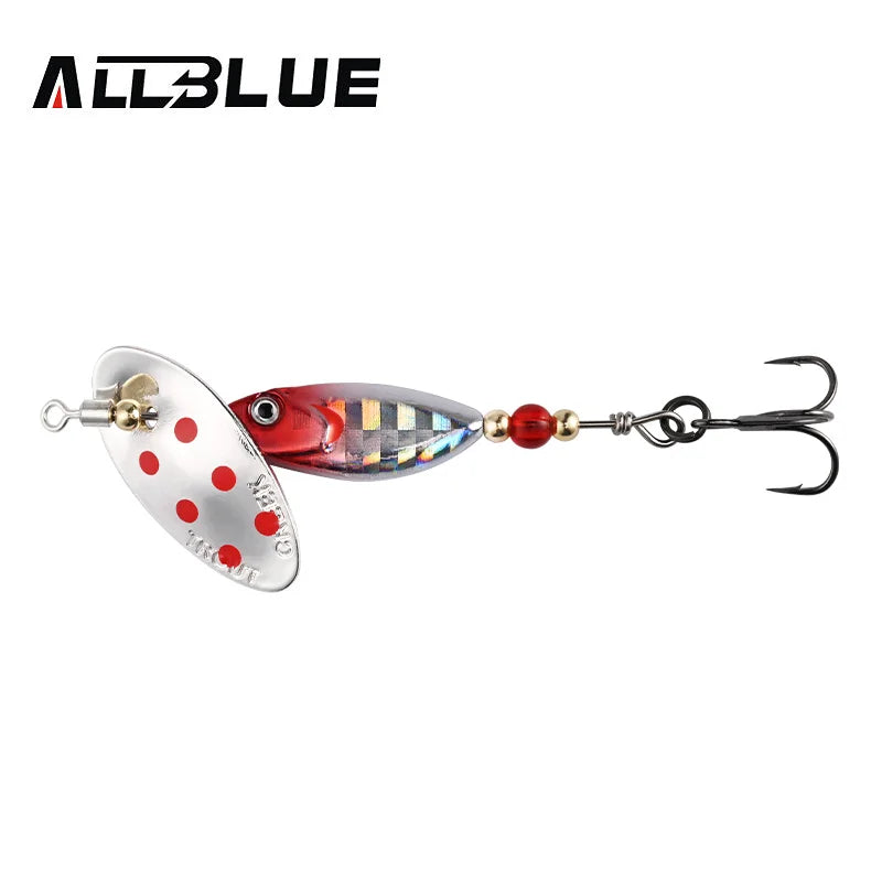 ALLBLUE FLYSPIN Rotating Spinner 6g 8.5g Metal Lure Brass Hard Artificial Bait Copper Freshwater Creek Trout Fishing Tackle