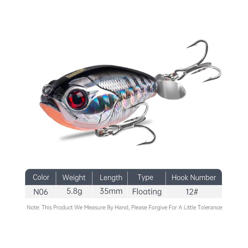 Kingdom GoldPop 35mm Topwater Lure - Fish & Cheaps | Fishing & Outdoor Gear
