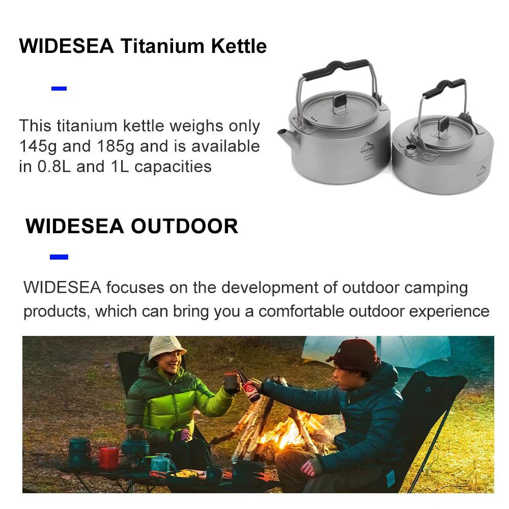 Widesea Titanium Camping Kettle - Fish & Cheaps | Fishing & Outdoor Gear