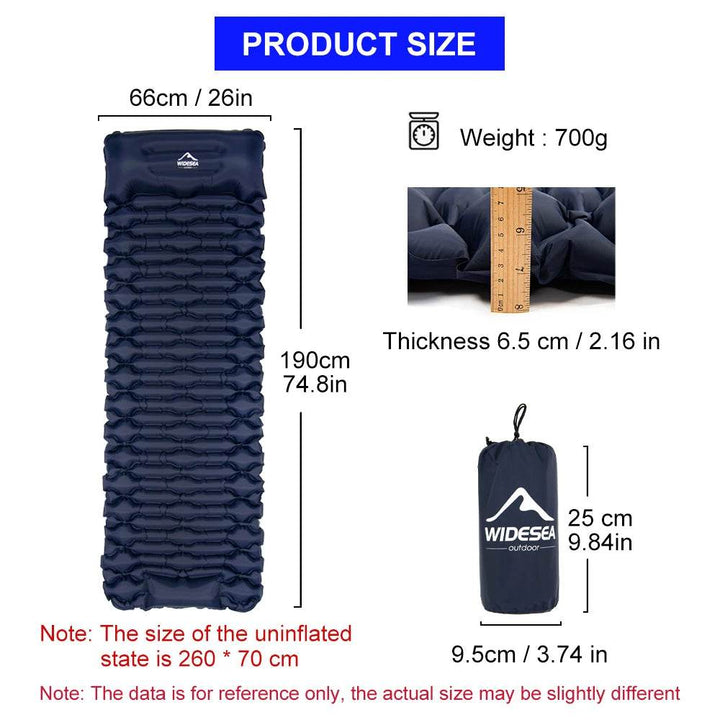 Widesea Ultralight Inflatable Camping Mat - Fish & Cheaps | Fishing & Outdoor Gear