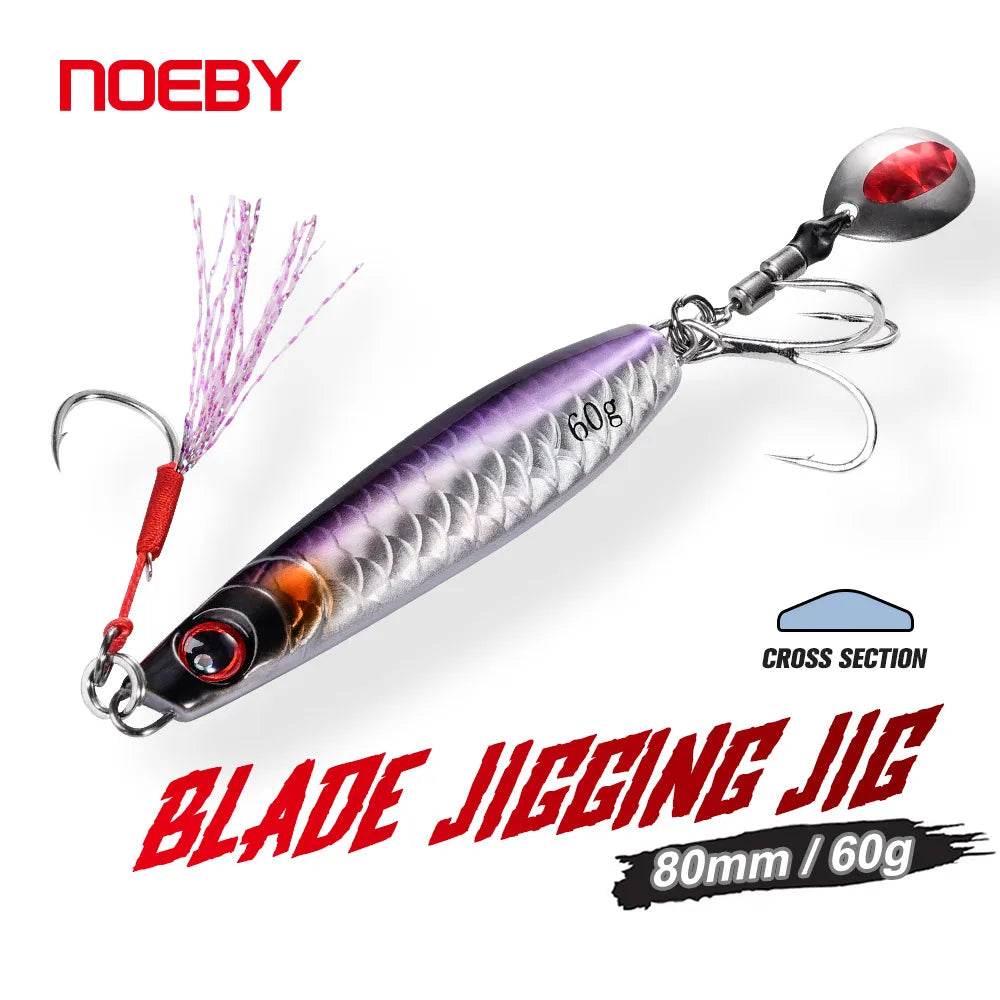 Noeby Metal Jig Lure 60g – Tail Spinner Jig - Fish & Cheaps | Fishing & Outdoor Gear