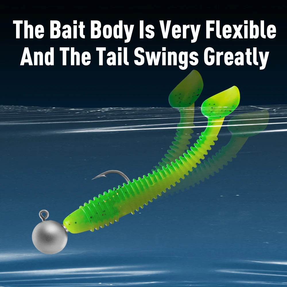 KINGDOM Screw Thread T-Tail Soft Lures - Fish & Cheaps | Fishing & Outdoor Gear