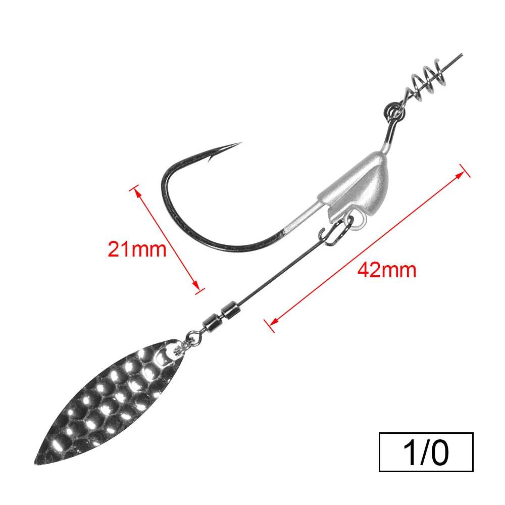 Spinpoler Underspin Jigheads – Bladed Weedless Swimbait Hooks - Fish & Cheaps | Fishing & Outdoor Gear