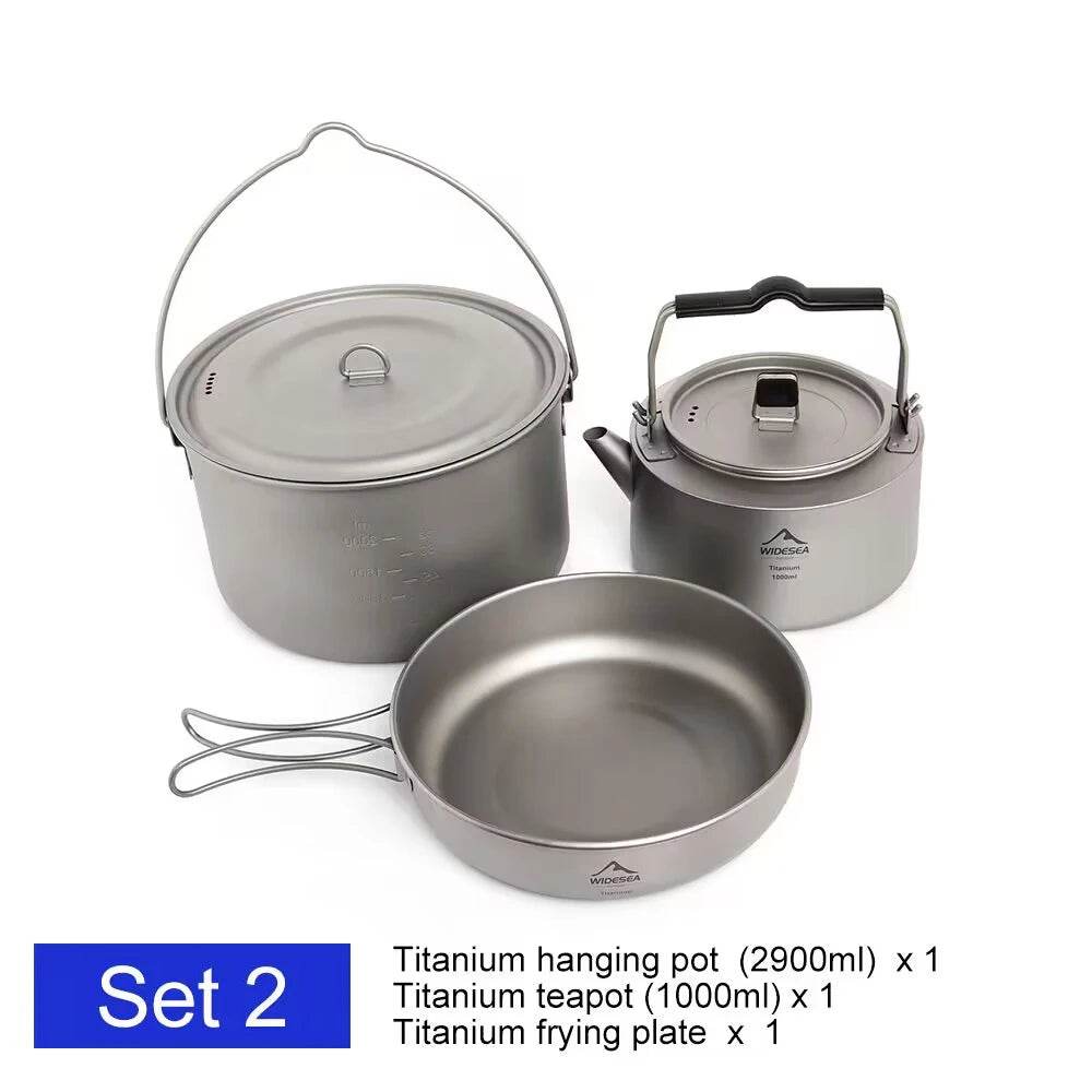 Widesea Titanium Tableware Set — Ultra-Light Cookware for Camps - Fish & Cheaps | Fishing & Outdoor Gear