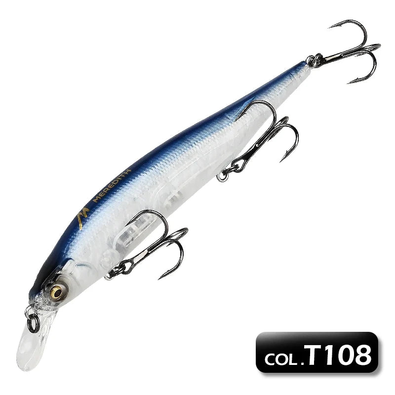 MEREDITH 115mm Slow Floating Jerkbaits Innovation Weight System for Pike Minnow Lures for Fishing Artificial Bait Fishing Bait