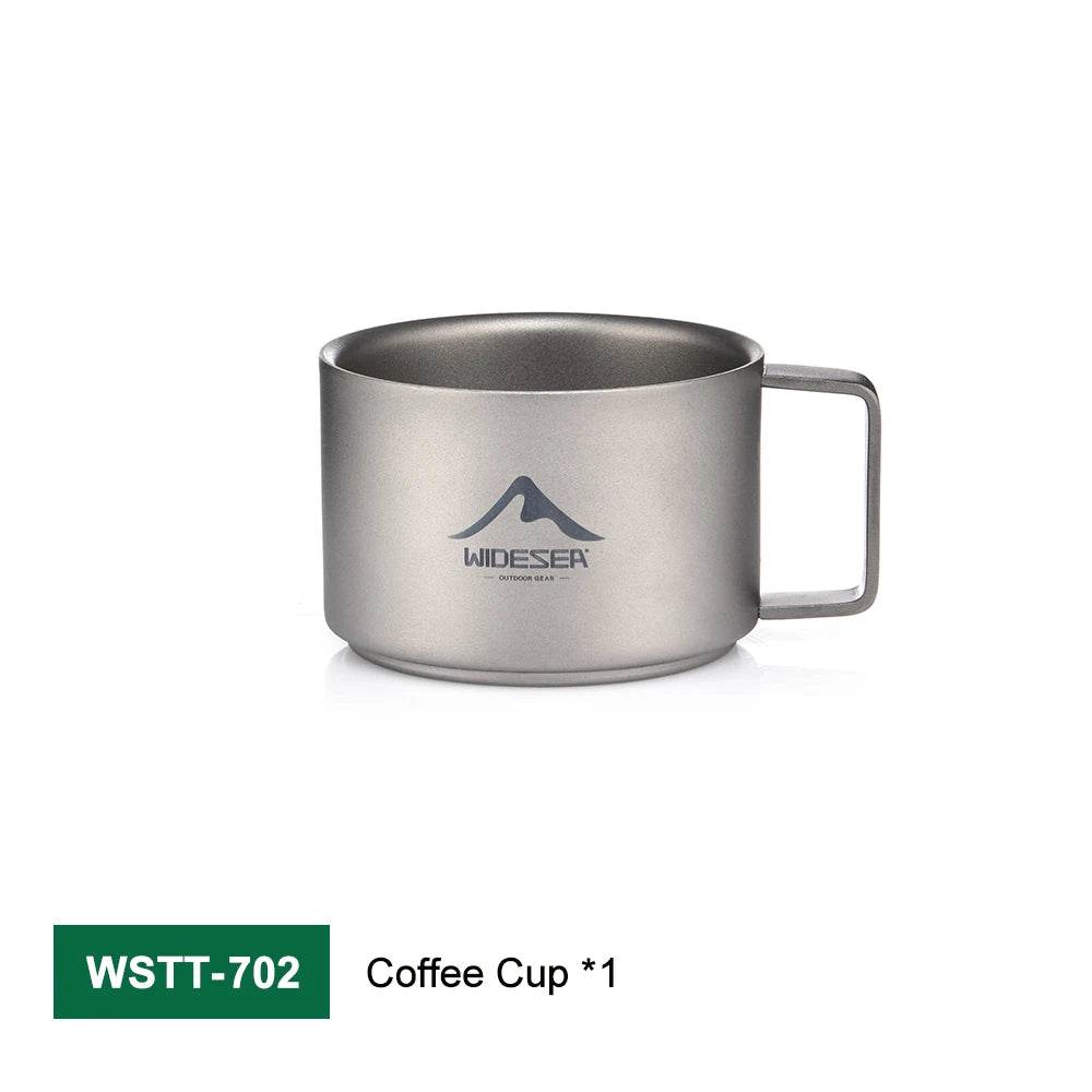 Widesea Titanium Camping Coffee Cup & Mixing Spoon - Fish & Cheaps | Fishing & Outdoor Gear