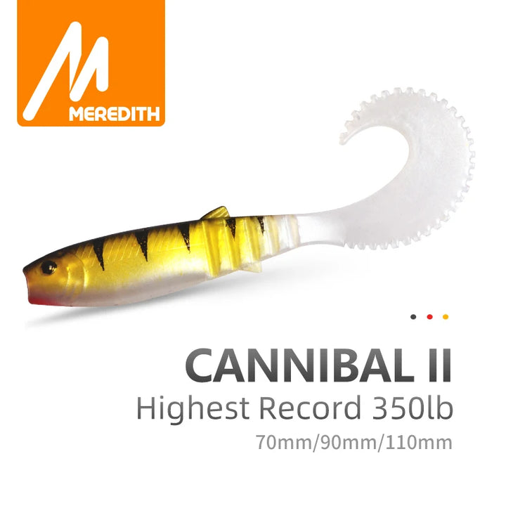 MEREDITH Cannibal Curved Tail Fishing Lures