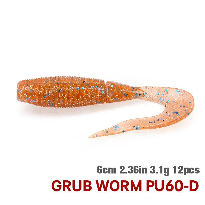 TSURINOYA PULSE Grub Soft Lure 6cm - Fish & Cheaps | Fishing & Outdoor Gear