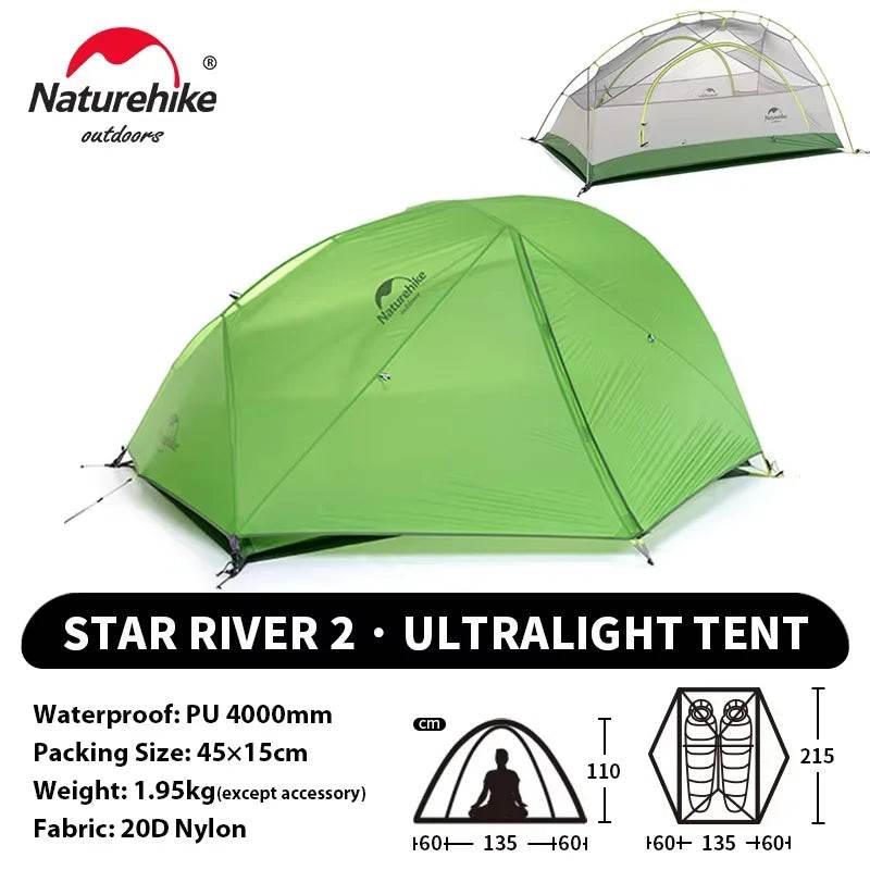 Naturehike Star River 2 — Ultralight Double-Layer Camping Tent - Fish & Cheaps | Fishing & Outdoor Gear