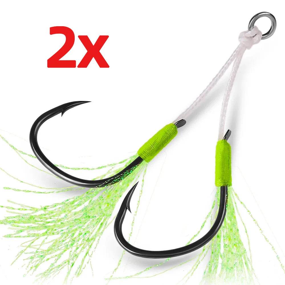 PROBEROS Jig Tail Assist Hooks: High Carbon, Ultra Reliable - Fish & Cheaps | Fishing & Outdoor Gear