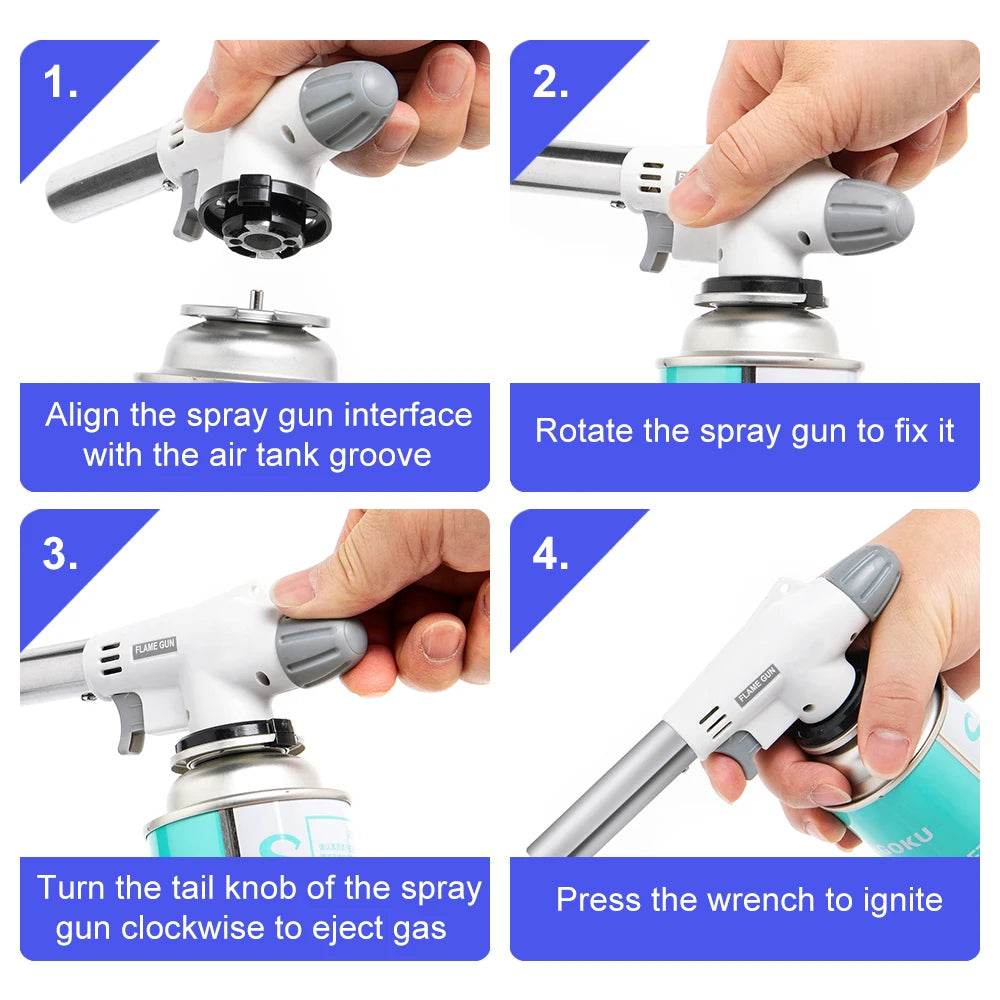 Widesea Camping Gas Torch Nozzle — Butane Ignition Flame Gun - Fish & Cheaps | Fishing & Outdoor Gear