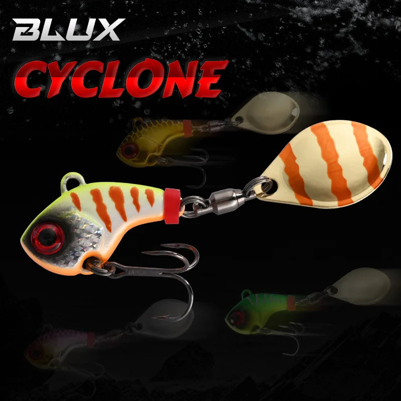BLUX CYCLONE Tail Spinner 1/4oz 3/8oz Shad Metal Vib Casting Shore Jig Bait Copper Blade Spoon Freshwater Bass Fishing Lure