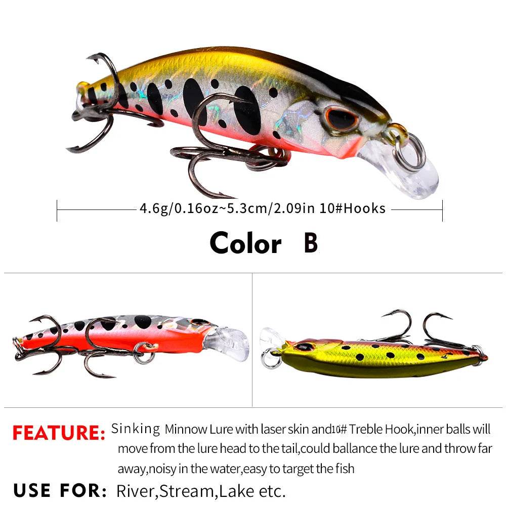PROBEROS Mini Sinking Minnow Wobbler - Fish & Cheaps | Fishing & Outdoor Gear