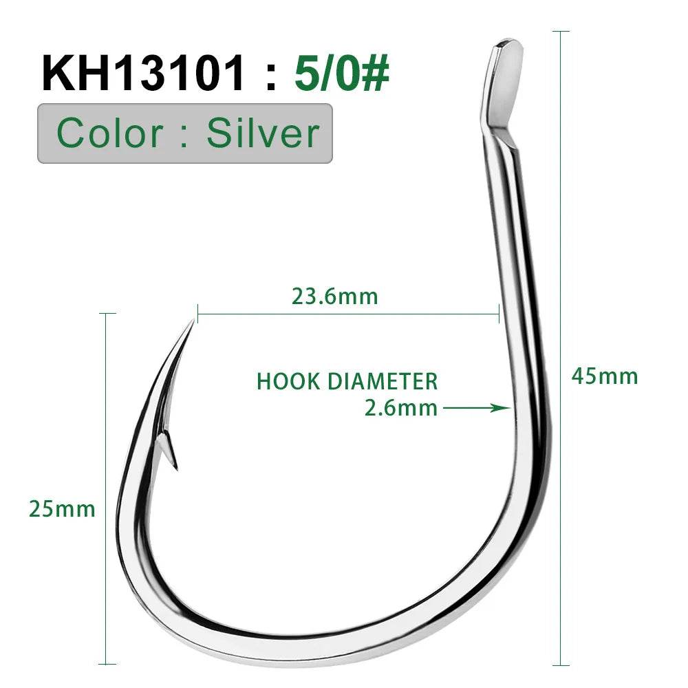 PROBEROS Barbed Big Fishing Hooks – 10 Pack - Fish & Cheaps | Fishing & Outdoor Gear