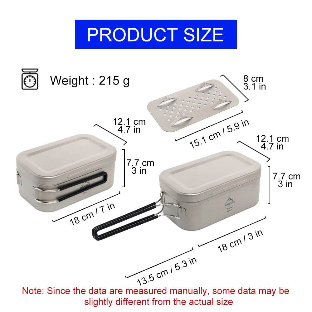 Widesea Lightweight Titanium Camping Lunch Box - Fish & Cheaps | Fishing & Outdoor Gear