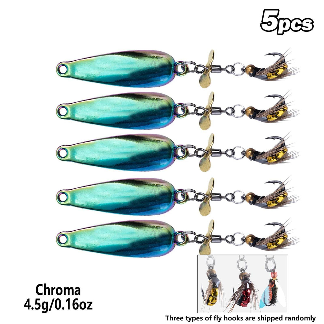 Goture 5pcs Lure Spoonbait Spinners – Hard Sequins Set - Fish & Cheaps | Fishing & Outdoor Gear