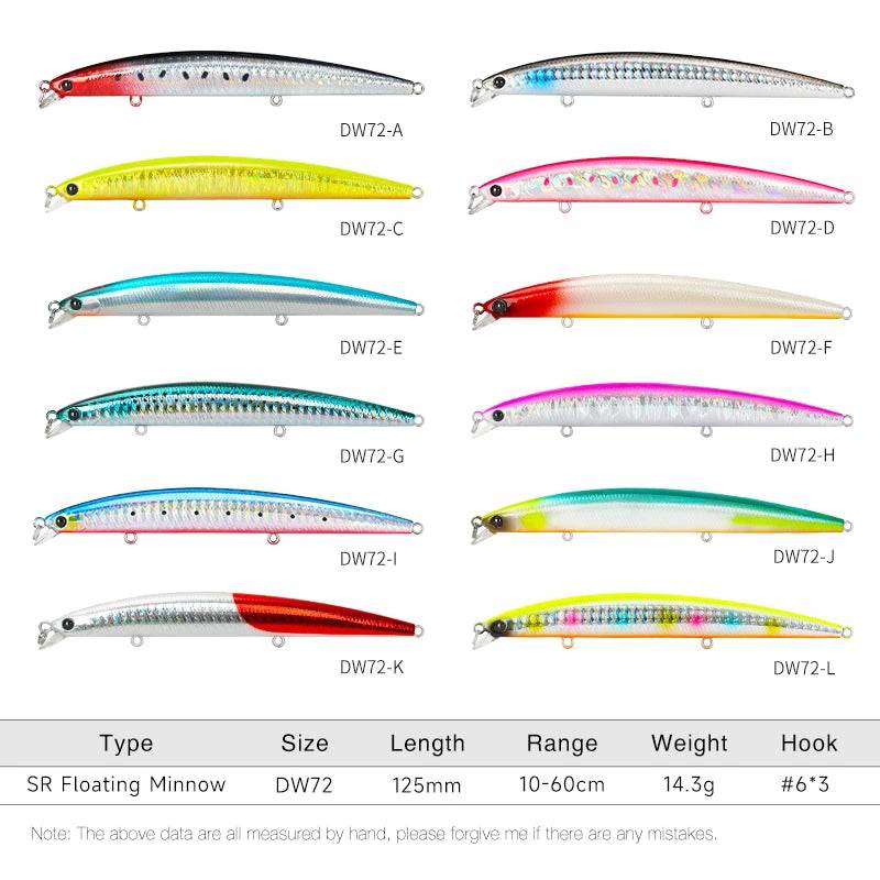 TSURINOYA 125F Ultra Long Casting Slim Minnow - Fish & Cheaps | Fishing & Outdoor Gear
