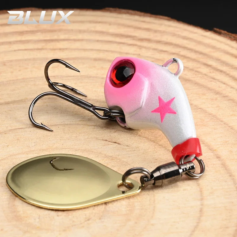 BLUX CYCLONE Tail Spinner 1/4oz 3/8oz Shad Metal Vib Casting Shore Jig Bait Copper Blade Spoon Freshwater Bass Fishing Lure