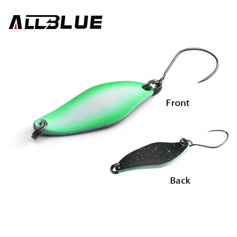 BLUX Fishing Lure 2.4g Mini Metal Spoon Area Trout Colorful Brass Copper Bait Freshwater Stream Tackle for Chub Perch Salmon