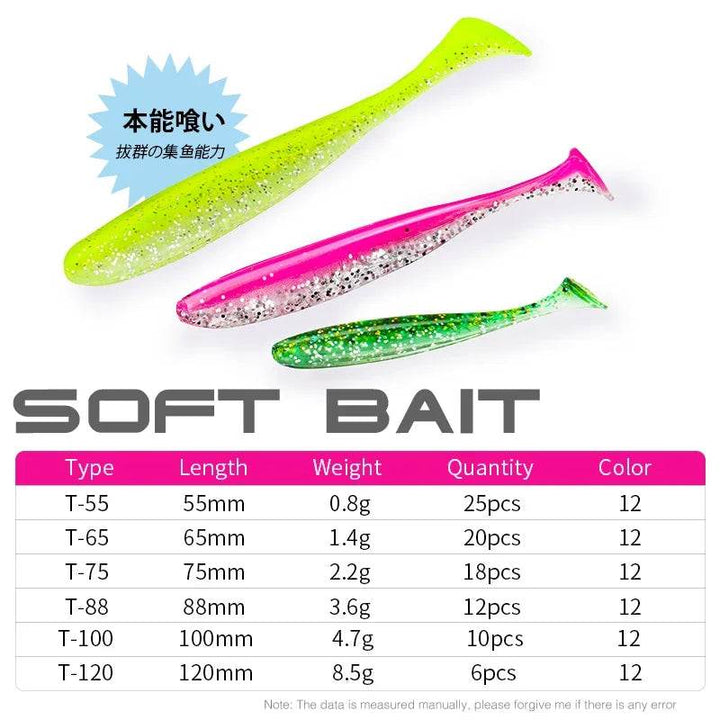 TSURINOYA T-Tail Worm Soft Bait - Fish & Cheaps | Fishing & Outdoor Gear