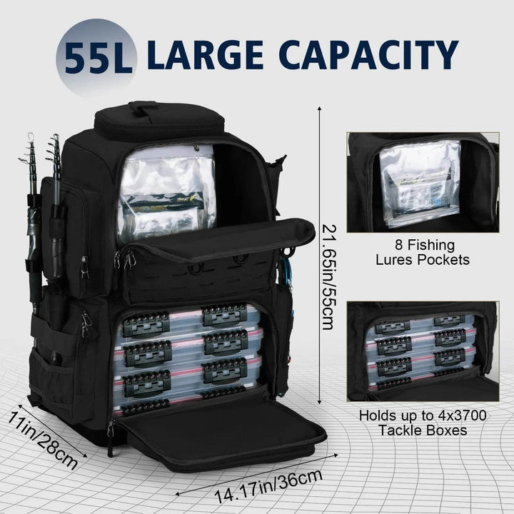 Goture Multifunctional Fishing Backpack 55L - Fish & Cheaps | Fishing & Outdoor Gear