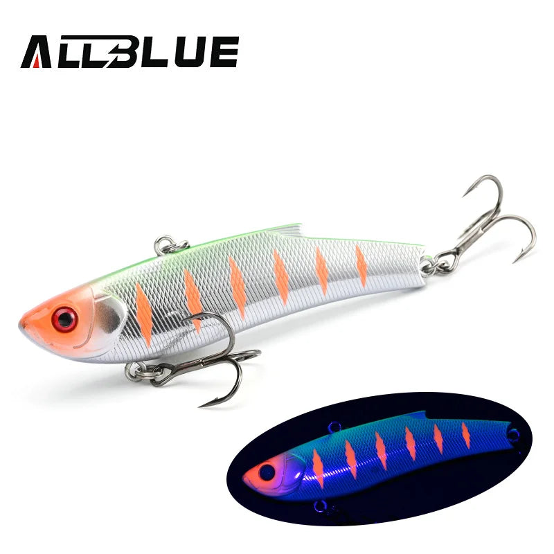 ALLBLUE RANGE VIB 80ES Sinking VIB Fishing Lure Rattlin 80mm 23g Hard Artificial Vibration Bait Winter Ice Pike Fishing Tackle